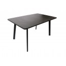 Стол ВВР Миллер Каспий черное золото/черный №3, пластик 120-160/80